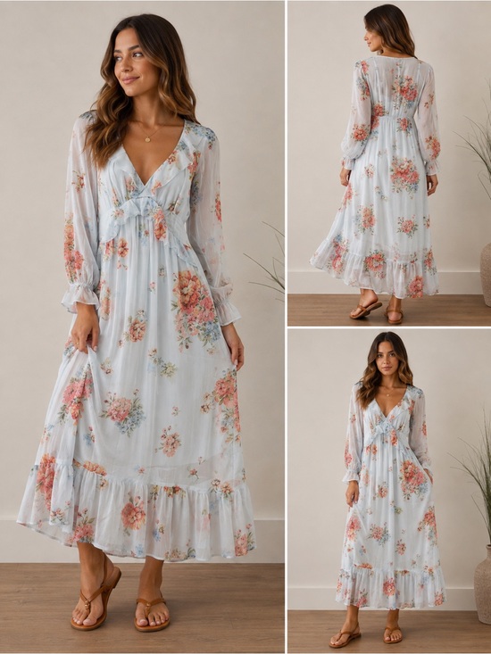 Patrons of Peace Dresses & Skirts - 118 PATRONS OF PEACE 🕊️ - NWT floral long sleeve maxi dress